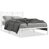 vidaXL Bedframe met hoofdbord metaal wit 120x200 cm