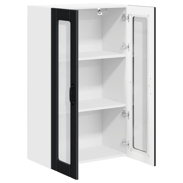 vidaXL Keukenkast aan de muur Zwart 60 x 31 x 100 cm Bewerkt hout