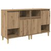vidaXL Dressoirs 2 pcs Artisan Eiken 60 x 35 x 70 cm Bewerkt hout