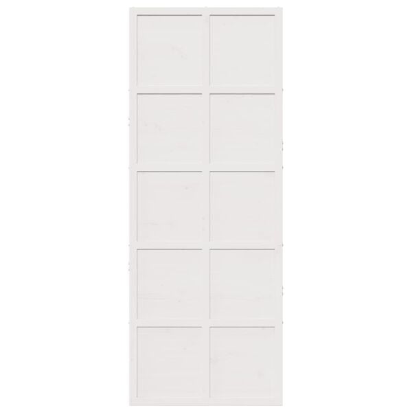 vidaXL Schuifdeur 80x208 cm massief grenenhout wit