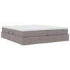 vidaXL Opbergbed met matras met matras Taupe 180 x 200 cm Polyester