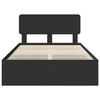 vidaXL Bedframe met lade Zwart 120 x 200 cm Geconstrueerd hout