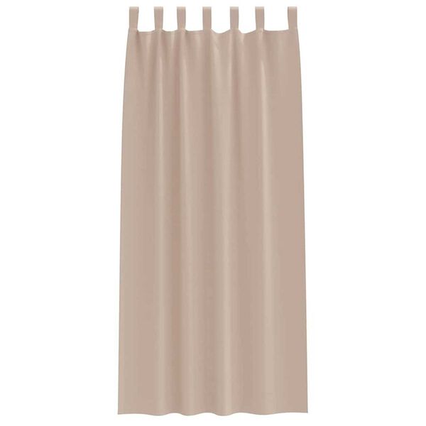 vidaXL Zwart-out Gordijnen met Ringen 2 pcs Taupe 225 x 140 cm