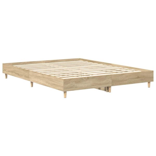 vidaXL Bedframe 2 pcs Sonoma 152 x 203 cm Bewerkt hout