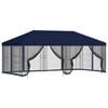 vidaXL Paviljoen met zijwanden 6 x 3 m Blauw Polyester en staal