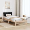 vidaXL Bedframe Bruin en zwart 80 x 200 cm Massief grenenhout