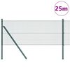vidaXL Afrasteringspaal Groen 25 x 0,5 m (12 x 12 mm gaas) Staal