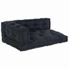 vidaXL Pallet Sofa Kussen 3 pcs Antracietkleurig 120 x 80 x 38 cm Stof
