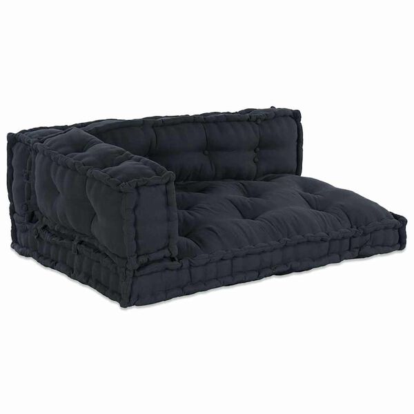 vidaXL Pallet Sofa Kussen 3 pcs Antracietkleurig 120 x 80 x 38 cm Stof