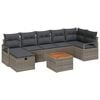 vidaXL Tuinbankenset 8 st Grijs poly rattan