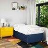 vidaXL Bedframe zonder matras 90x190 cm stof blauw