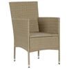 vidaXL Tuinstoelen 4 st poly rattan beige