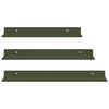 vidaXL Drijvende plank 3 pcs Olijf Groen 40 x 9 x 2,5 cm Staal