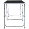 vidaXL Campingtafel inklapbaar 180x60 cm aluminium grijs