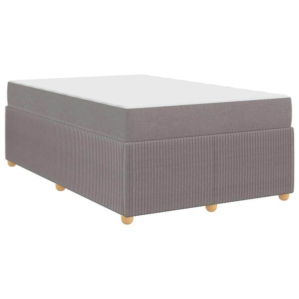 vidaXL Bedframe met matras Taupe 120 x 200 cm Stof