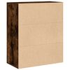 vidaXL Boekenkast 60x30x71,5 cm bewerkt hout gerookt eikenkleurig
