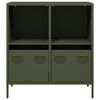 vidaXL Dressoir 68x39x73,5 cm koudgewalst staal olijfgroen