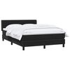 vidaXL Boxspring met matras fluweel zwart 160x220 cm