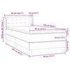 vidaXL Boxspring met matras fluweel lichtgrijs 80x220 cm