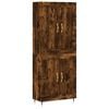 vidaXL Hoge kast 69,5x34x180 cm bewerkt hout gerookt eikenkleurig