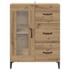 vidaXL Dressoir met lade Artisan Eiken 69,5 x 34 x 90 cm