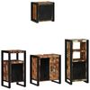 vidaXL Badkamermeubelset met plank 4 pcs Bruin Massief Gerecycled Hout