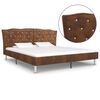 vidaXL Bedframe kunstsu&egrave;de bruin 180x200 cm