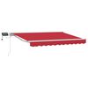 vidaXL Handmatige Luifelhouder met LED's Rood 3,5 x 2 m