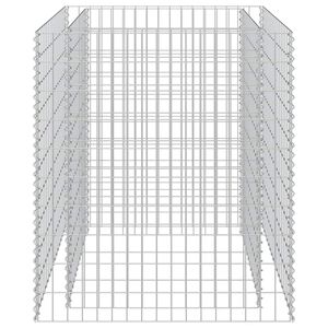 vidaXL Gabion plantenbak verhoogd 90x90x100 cm gegalvaniseerd staal
