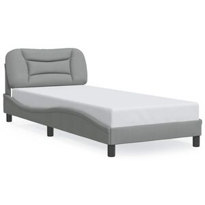 vidaXL Bedframe zonder matras "Hvar" 80x200 cm stof lichtgrijs