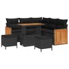 vidaXL Tuin Sofa Set 8 pcs Zwart poly rattan