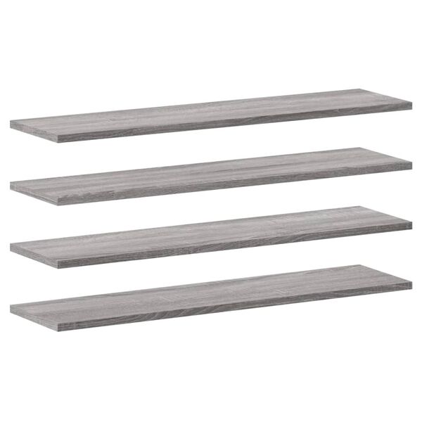 vidaXL Wandschappen 4 st 80x20x1,5 cm bewerkt hout grijs sonoma eiken