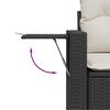 vidaXL 11-delige Loungeset met kussens poly rattan zwart