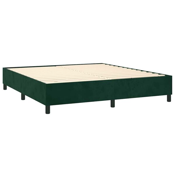 vidaXL Boxspring bed 180x200 cm fluweel donkergroen