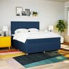 vidaXL Boxspring met matras stof blauw 180x200 cm