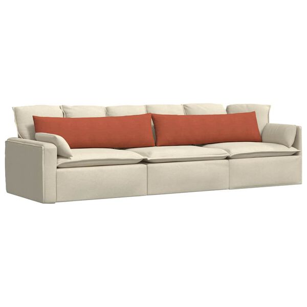 vidaXL Sofa Kussens 2 stuks Rood-oranje 145 x 40 cm Cordstof