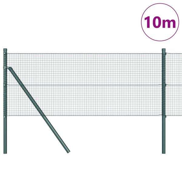 vidaXL Afrasteringspaal Groen 10 x 0,6 m (16 x 16 mm gaas)