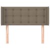 vidaXL Hoofdbord met randen 83x16x78/88 cm stof taupe