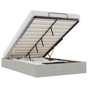 vidaXL Bedframe zonder matras 120x200 cm fluweel lichtgrijs