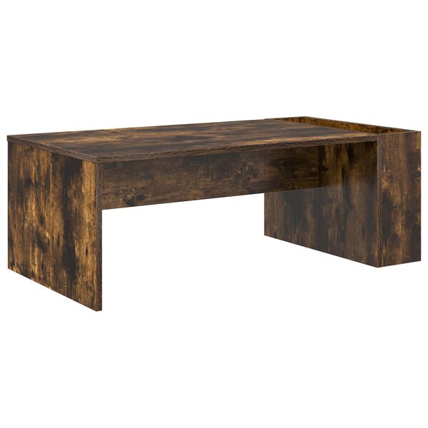 vidaXL Salontafel Gerookt eiken 95 x 50 x 34 cm Bewerkt hout