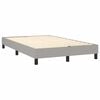 vidaXL Boxspring met matras en LED stof lichtgrijs 120x200 cm