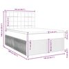 vidaXL Boxspring met matras fluweel roze 140x200 cm