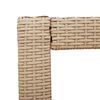 vidaXL Tuinbijzettafel met houten blad 100x40x75 cm poly rattan beige