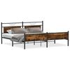 vidaXL Bedframe zonder matras metaal gerookt eikenkleurig 193x201 cm