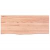 vidaXL Wandschap 100x40x(2-4)cm behandeld massief eikenhout lichtbruin