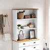 vidaXL Hutch ASKIM Wit 91 x 30 x 104 cm Massief grenenhout