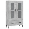 vidaXL Hoge kast 69,5x31x115 cm bewerkt hout betongrijs