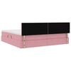 vidaXL Opbergbed met LED met matras met LED Roze 200 x 200 cm Fluweel