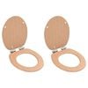 vidaXL Toiletbrillen 2 st met soft-close deksels MDF bamboeontwerp