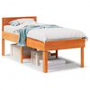 vidaXL Bedframe zonder matras massief grenenhout wasbruin 90x200 cm